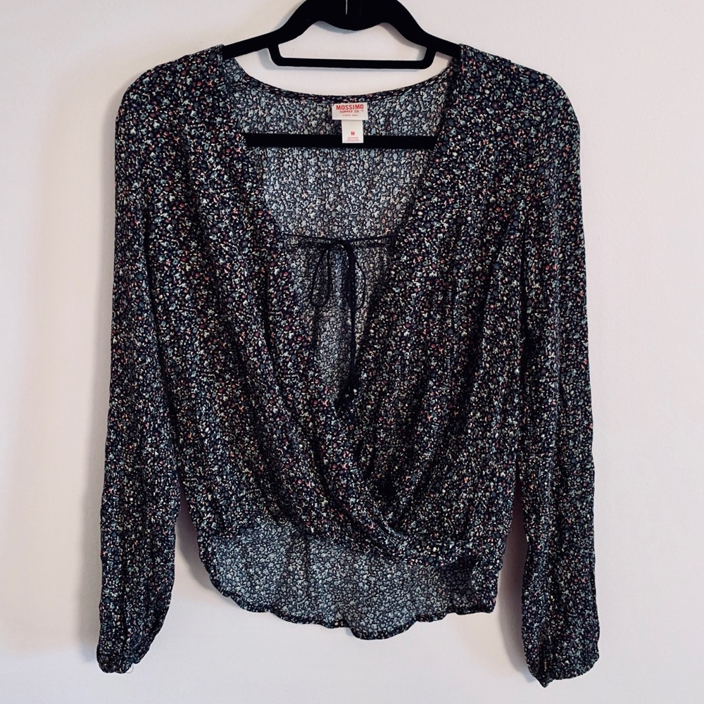 Floral Wrap Front Top